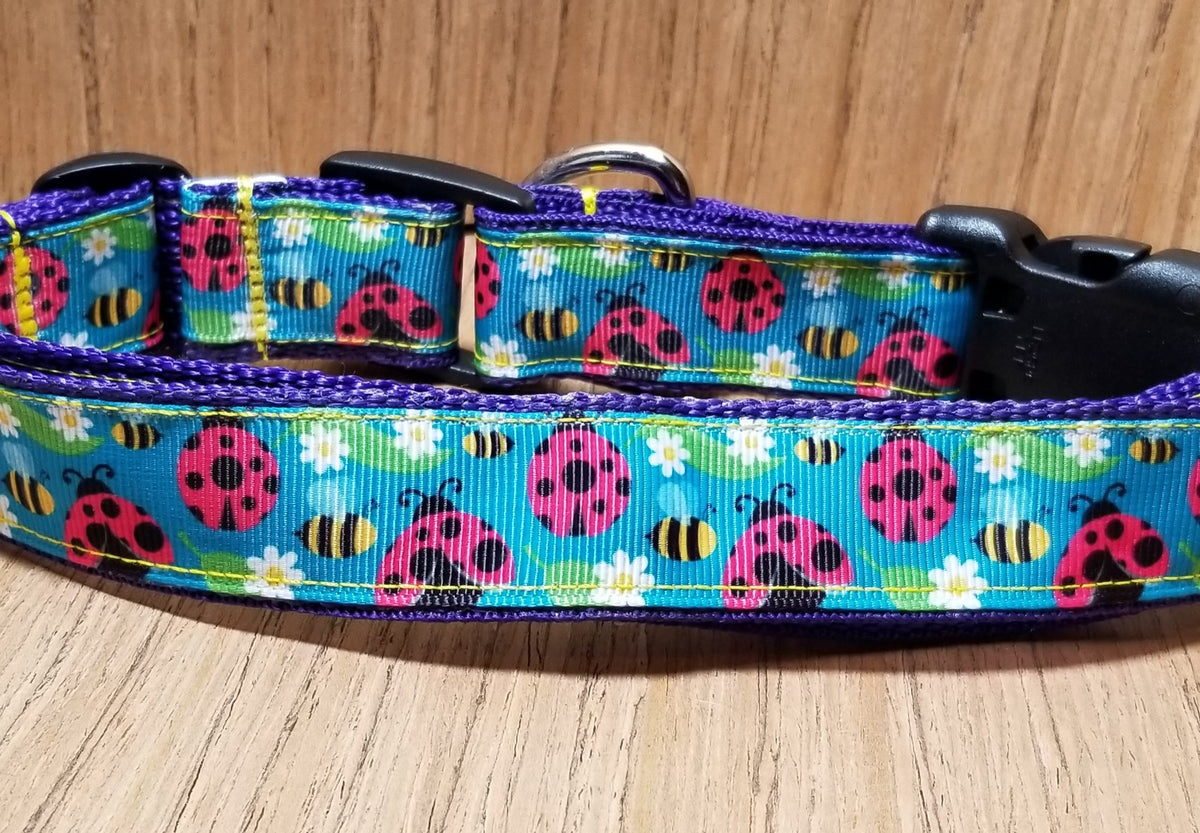 Ladybug Martingale Dog Collar