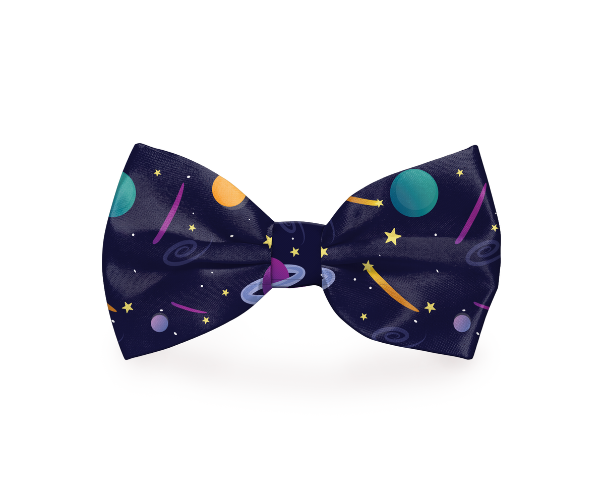 Space Planets Dog Bow Tie