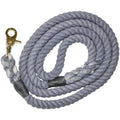 Hand-Dyed Rope Dog Leash - Gray