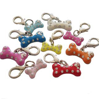 Bone Charm for Dog Collar - Blue