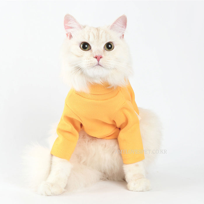 Label Dog Turtleneck - Yellow