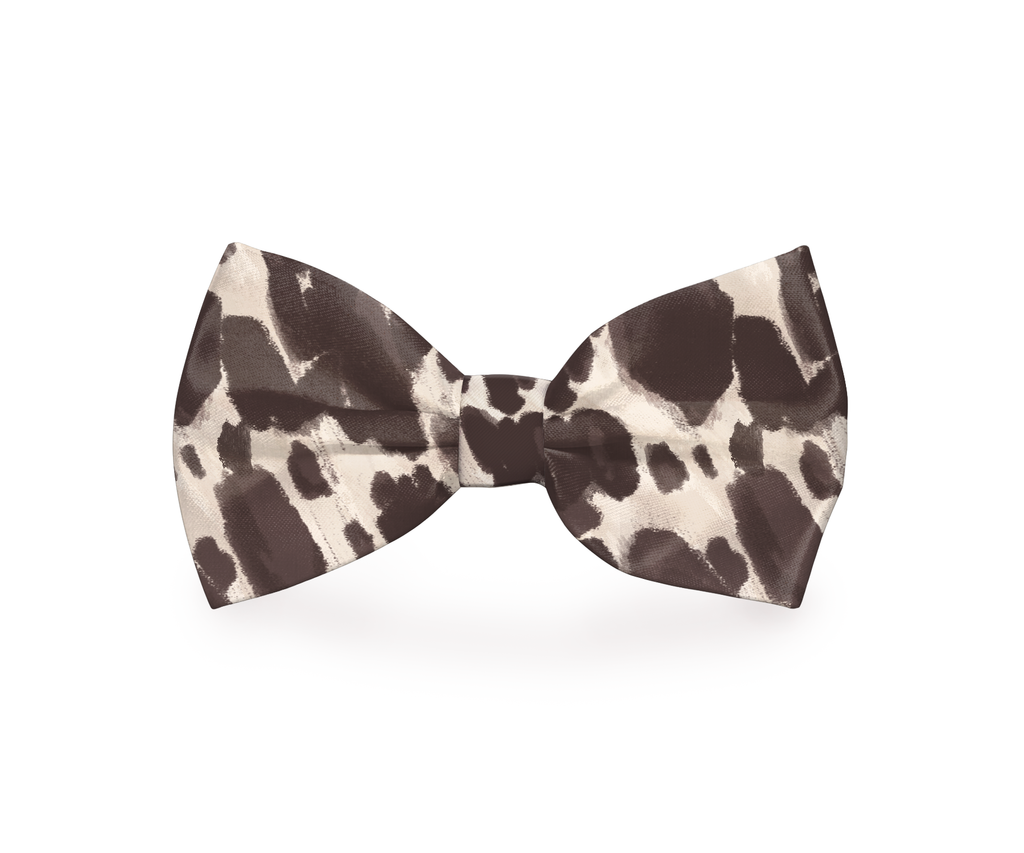 Nœud papillon pour chien à motif vache