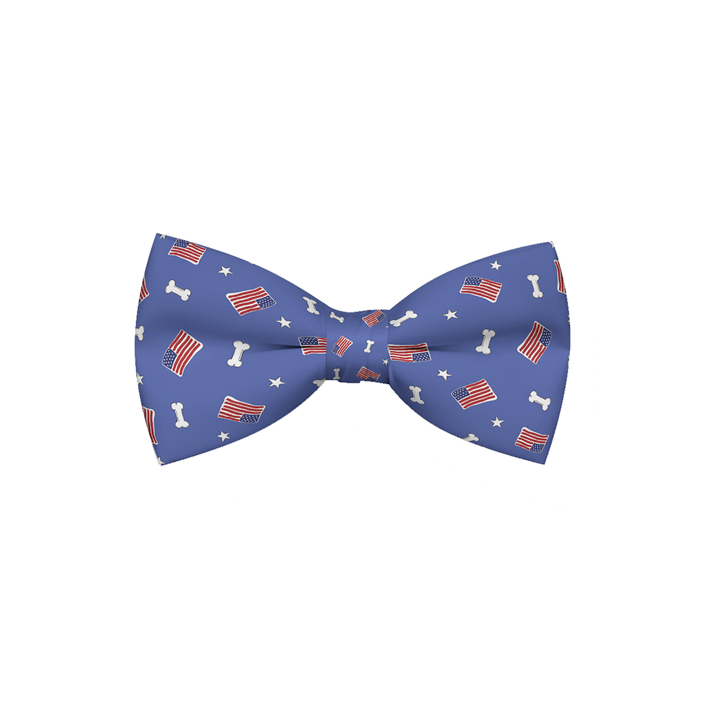 Nœud papillon pour chien « Red, White and Bones » (drapeau américain)