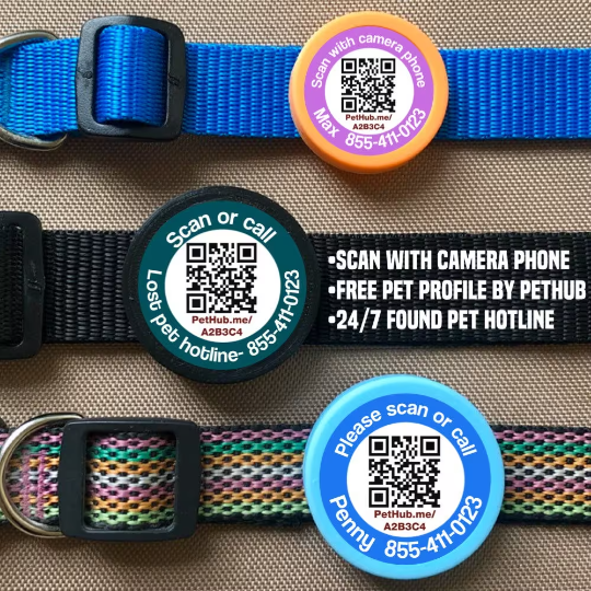 Wholesale QR Code Pet ID Tags - Pack of 10